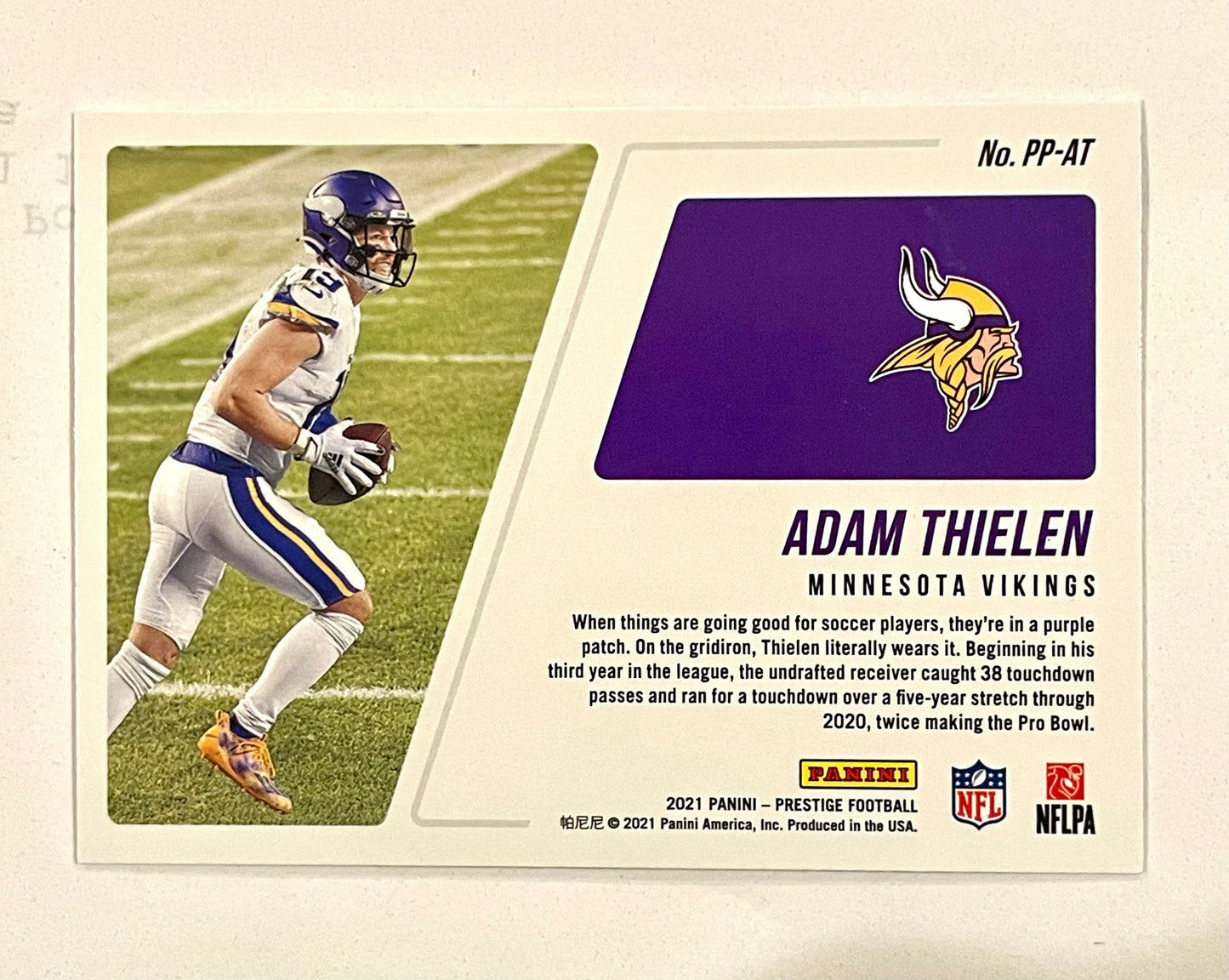 2021 Adam Thielen Minnesota Vikings Receiver