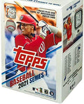 2021 Topps Baseball Series 1 One Blaster Box Factory Sealed 7 Packs Per Box 14 Cards Per Pack with 1 Bonus 70th Anniversary Patch Per Box!